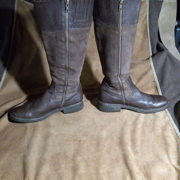 Børn Mayall Tall Riding Boots Size 8 1/2 Suede and Leather - Picture 4 of 16
